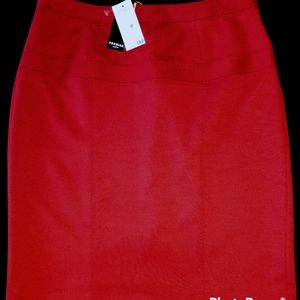 Premise Pompeian Red Mini Skirt NWT Size 10 Petite